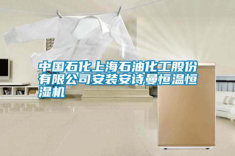 中國石化上海石油化工股份有限公司安裝安詩(shī)曼恒溫恒濕機