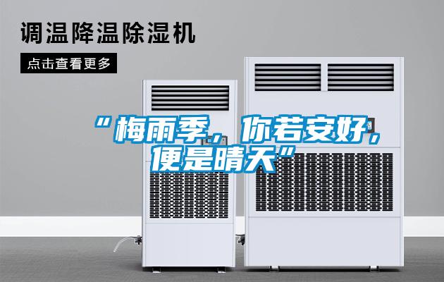“梅雨季，你若安好，便是晴天”
