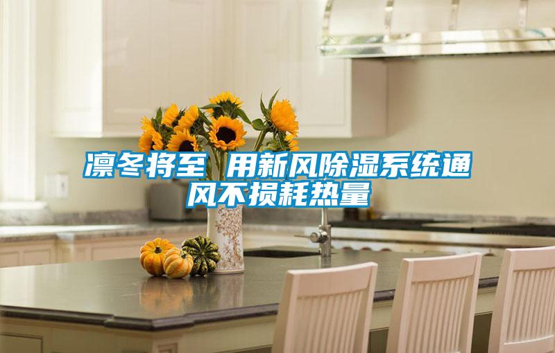 凜冬將至 用新風(fēng)除濕系統通風(fēng)不損耗熱量
