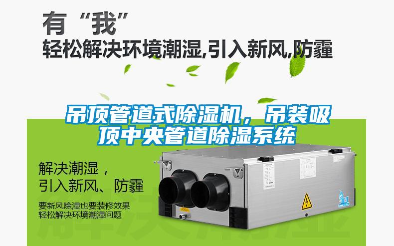 吊頂管道式除濕機，吊裝吸頂中央管道除濕系統