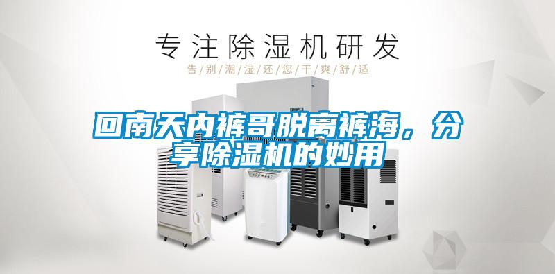回南天內褲哥脫離褲海，分享除濕機的妙用