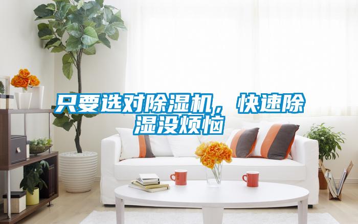 只要選對除濕機，快速除濕沒(méi)煩惱