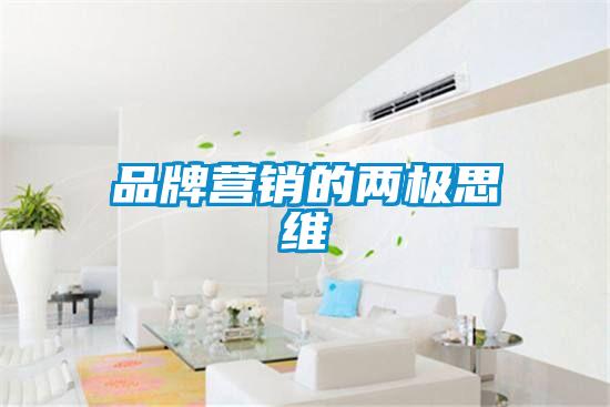 品牌營(yíng)銷(xiāo)的兩極思維