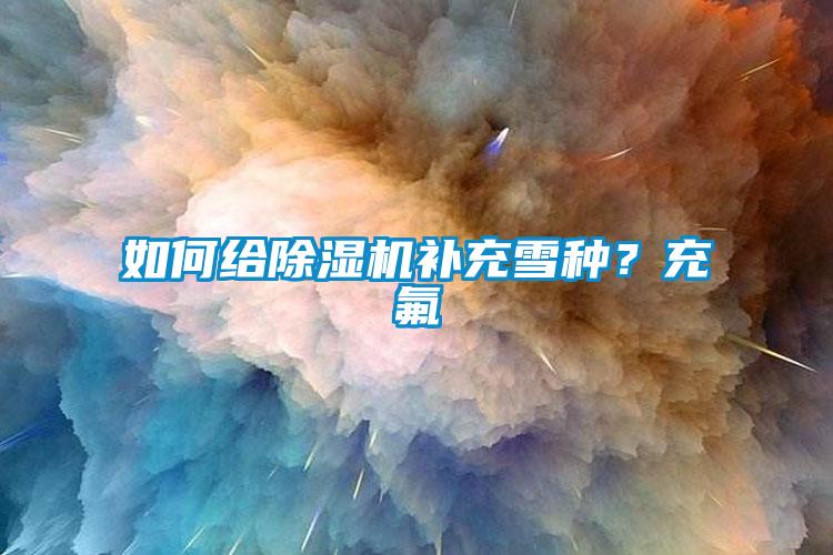 如何給除濕機補充雪種？充氟