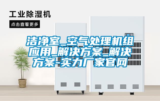 潔凈室_空氣處理機組應用_解決方案_解決方案-實(shí)力廠(chǎng)家官網(wǎng)