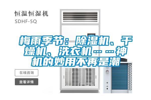 梅雨季節：除濕機、干燥機、洗衣機……神機的妙用不再是潮