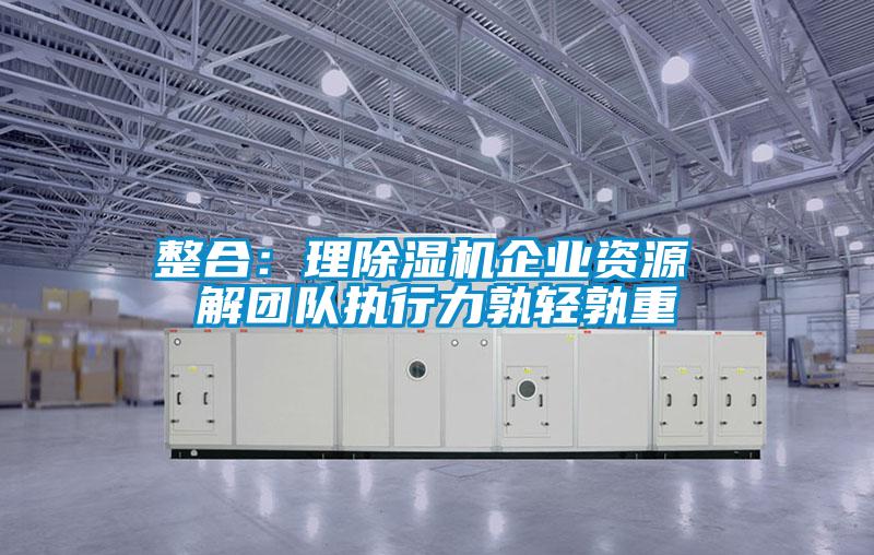 整合：理除濕機企業(yè)資源 解團隊執行力孰輕孰重