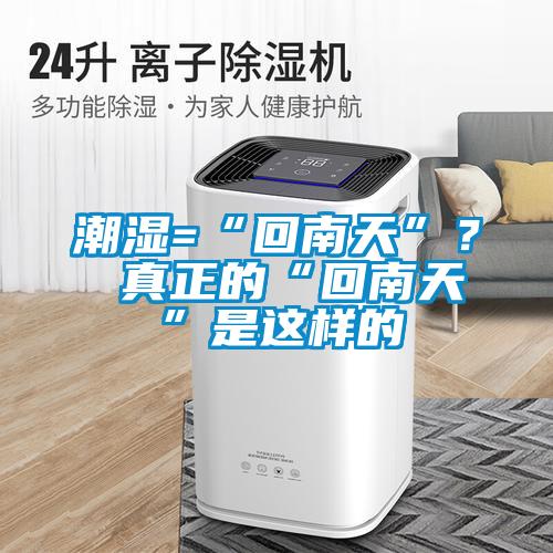 潮濕=“回南天”？ 真正的“回南天”是這樣的