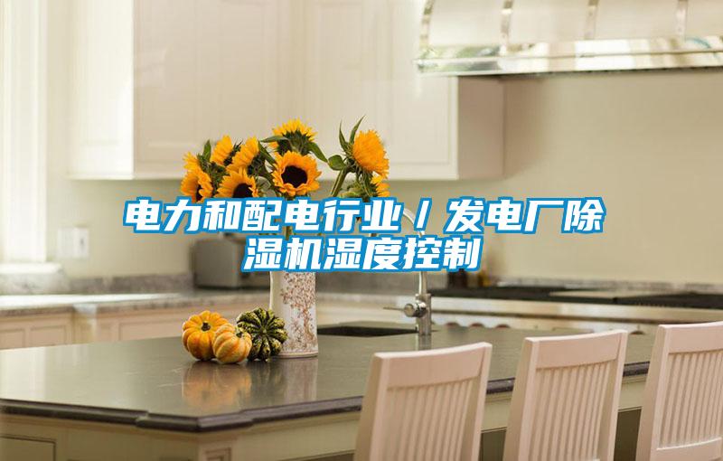 電力和配電行業(yè)／發(fā)電廠(chǎng)除濕機濕度控制