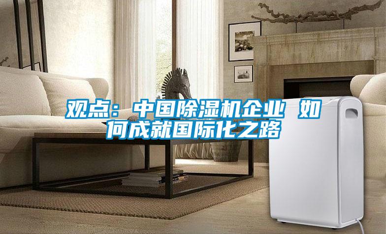 觀(guān)點(diǎn)：中國除濕機企業(yè) 如何成就國際化之路