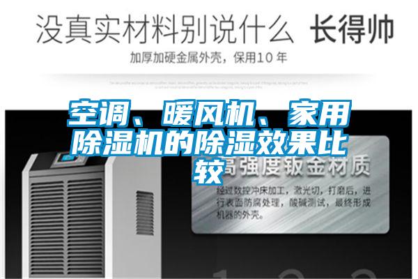 空調、暖風(fēng)機、家用除濕機的除濕效果比較