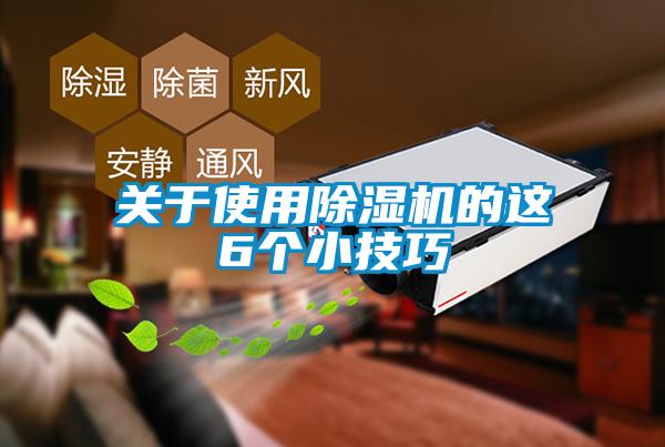 關(guān)于使用除濕機的這6個(gè)小技巧