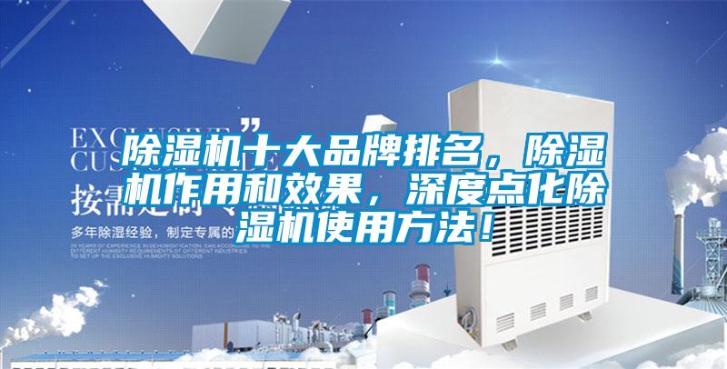 除濕機十大品牌排名，除濕機作用和效果，深度點(diǎn)化除濕機使用方法！