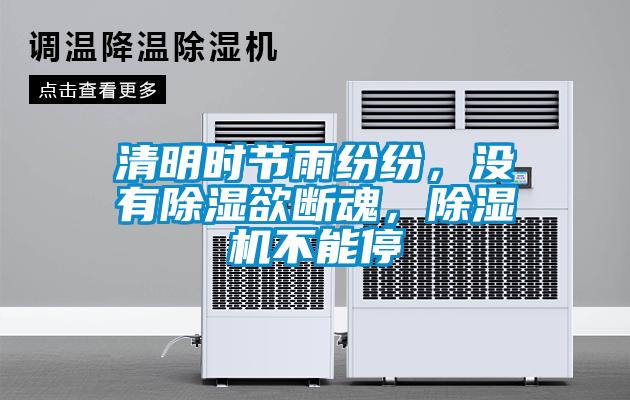 清明時(shí)節雨紛紛，沒(méi)有除濕欲斷魂，除濕機不能停