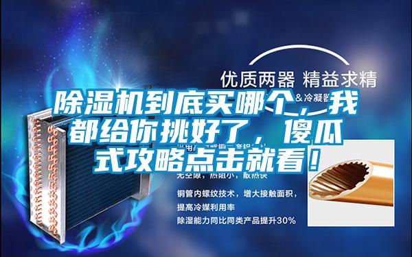 除濕機到底買(mǎi)哪個(gè)，我都給你挑好了，傻瓜式攻略點(diǎn)擊就看！