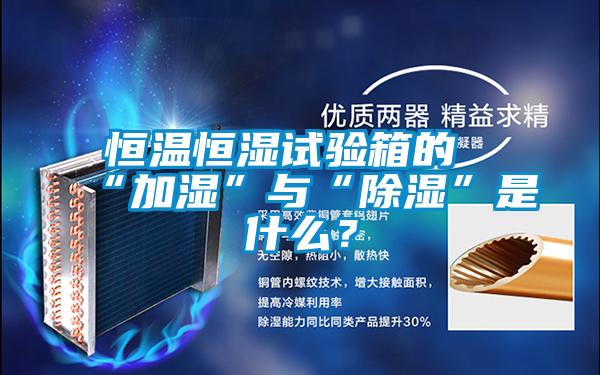 恒溫恒濕試驗箱的“加濕”與“除濕”是什么？