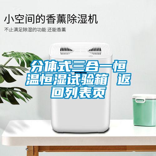 分體式三合一恒溫恒濕試驗箱 返回列表頁(yè)