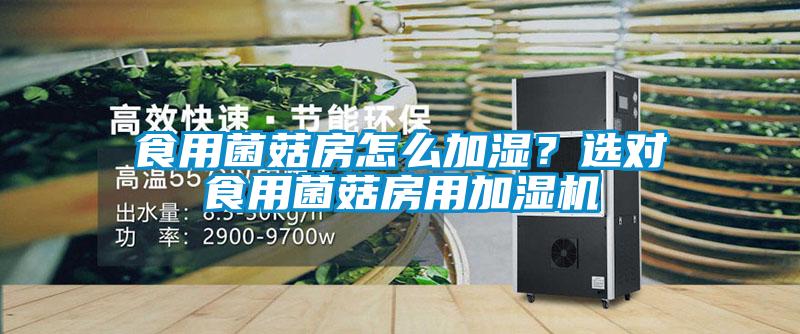 食用菌菇房怎么加濕？選對食用菌菇房用加濕機