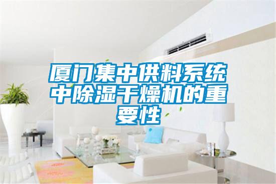 廈門(mén)集中供料系統中除濕干燥機的重要性