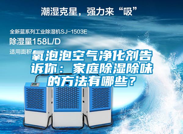 氧泡泡空氣凈化劑告訴你：家庭除濕除味的方法有哪些？