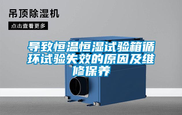 導致恒溫恒濕試驗箱循環(huán)試驗失效的原因及維修保養