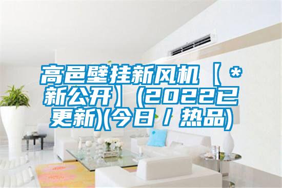 高邑壁掛新風(fēng)機【＊新公開(kāi)】(2022已更新)(今日／熱品)