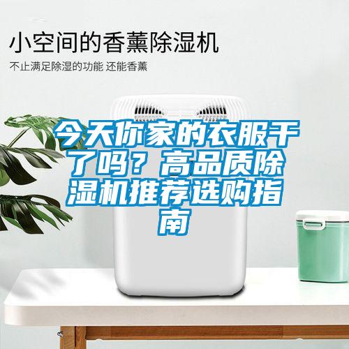 今天你家的衣服干了嗎？高品質(zhì)除濕機推薦選購指南