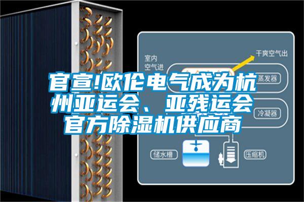 官宣!歐倫電氣成為杭州亞運會(huì )、亞殘運會(huì )官方除濕機供應商