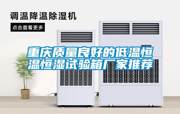 重慶質(zhì)量良好的低溫恒溫恒濕試驗箱廠(chǎng)家推薦