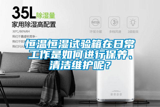 恒溫恒濕試驗箱在日常工作是如何進(jìn)行保養、清潔維護呢？