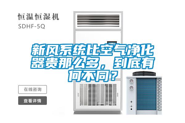 新風(fēng)系統比空氣凈化器貴那么多，到底有何不同？