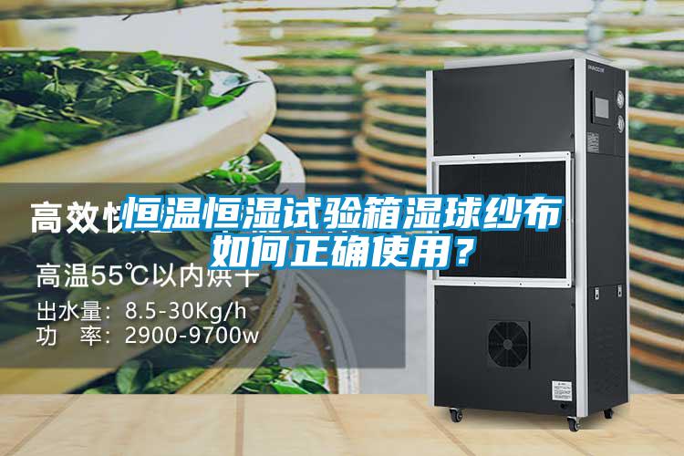 恒溫恒濕試驗箱濕球紗布如何正確使用？