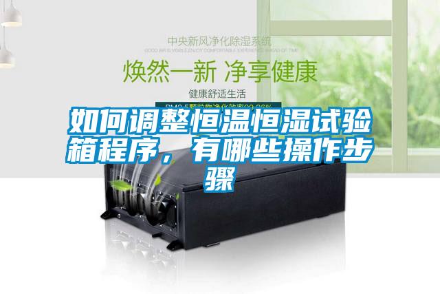 如何調整恒溫恒濕試驗箱程序，有哪些操作步驟