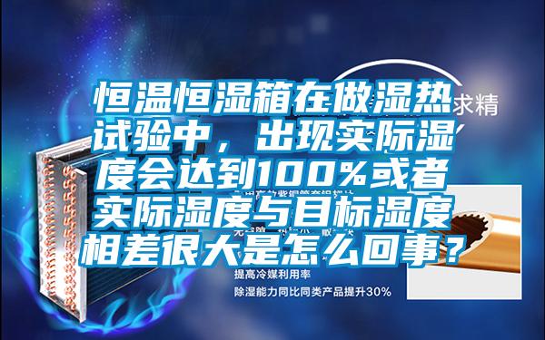 恒溫恒濕箱在做濕熱試驗中，出現實(shí)際濕度會(huì )達到100%或者實(shí)際濕度與目標濕度相差很大是怎么回事？
