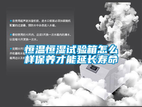 恒溫恒濕試驗箱怎么樣保養才能延長(cháng)壽命