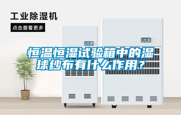 恒溫恒濕試驗箱中的濕球紗布有什么作用？
