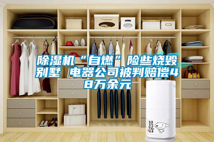 除濕機“自燃”險些燒毀別墅 電器公司被判賠償48萬(wàn)余元