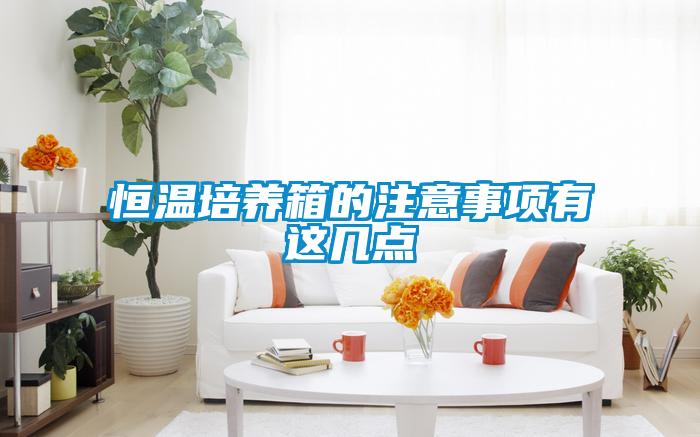 恒溫培養箱的注意事項有這幾點(diǎn)