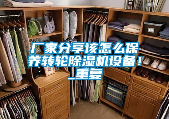 廠(chǎng)家分享該怎么保養轉輪除濕機設備！_重復