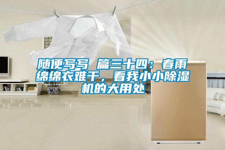 隨便寫(xiě)寫(xiě) 篇三十四：春雨綿綿衣難干，看我小小除濕機的大用處