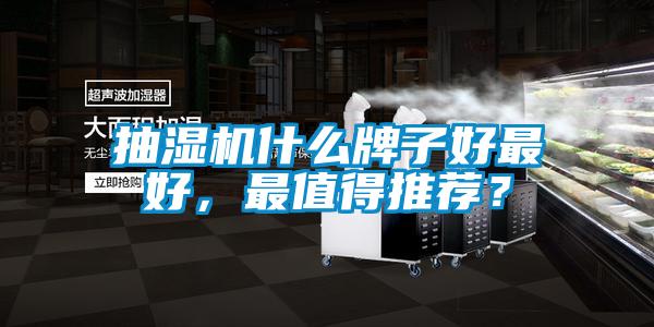 抽濕機什么牌子好最好，最值得推薦？