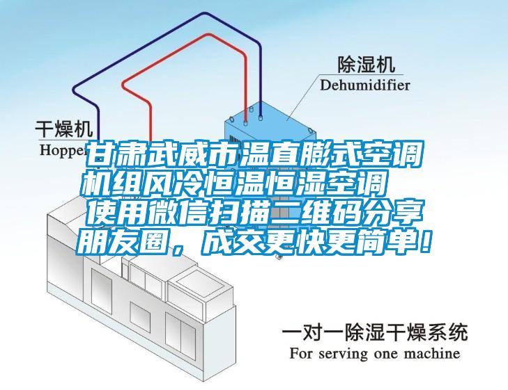 甘肅武威市溫直膨式空調機組風(fēng)冷恒溫恒濕空調  使用微信掃描二維碼分享朋友圈，成交更快更簡(jiǎn)單！