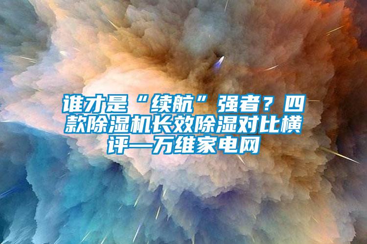誰(shuí)才是“續航”強者？四款除濕機長(cháng)效除濕對比橫評—萬(wàn)維家電網(wǎng)