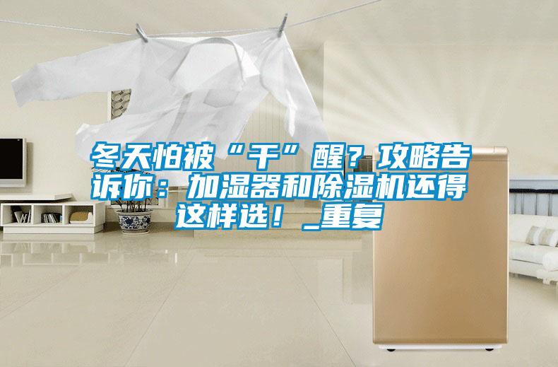 冬天怕被“干”醒？攻略告訴你：加濕器和除濕機還得這樣選！_重復