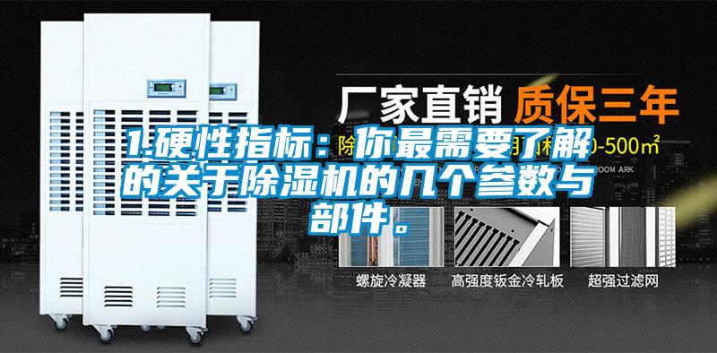 1.硬性指標：你最需要了解的關(guān)于除濕機的幾個(gè)參數與部件。