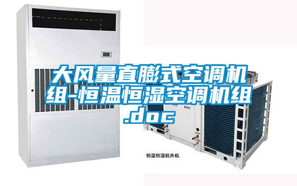 大風(fēng)量直膨式空調機組-恒溫恒濕空調機組.doc