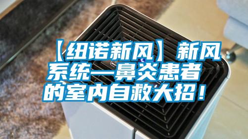 【紐諾新風(fēng)】新風(fēng)系統—鼻炎患者的室內自救大招！