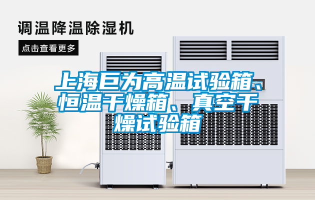 上海巨為高溫試驗箱、恒溫干燥箱、真空干燥試驗箱