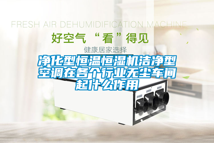 凈化型恒溫恒濕機潔凈型空調在各個(gè)行業(yè)無(wú)塵車(chē)間起什么作用