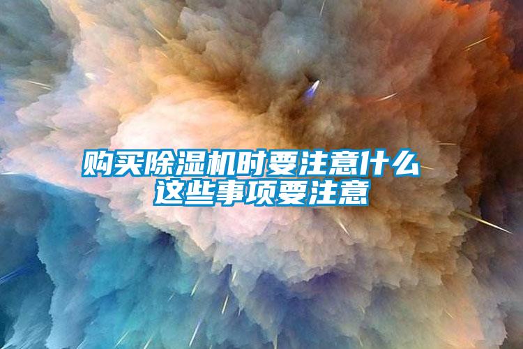 購買(mǎi)除濕機時(shí)要注意什么 這些事項要注意